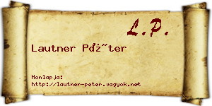 Lautner Péter névjegykártya